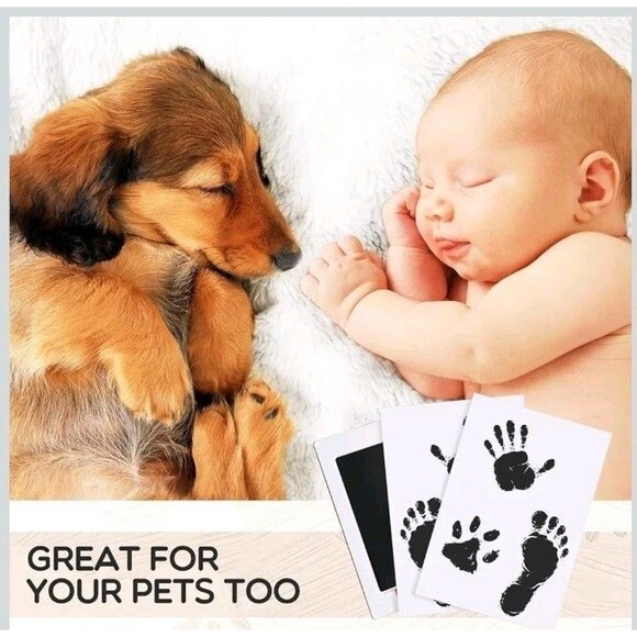 Jetec 9 Set Inkless Baby Footprint and Handprint Kit, Clean Touch Ink Pad For Ba - Picture 5 of 11